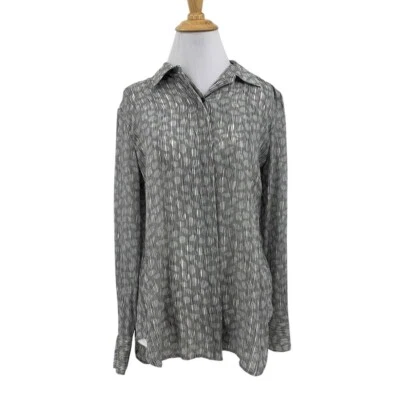 Blusa Theory Mujer M Mediana Multi Seda Cuello Botón Oculto Conjunto 2 Piezas Cami Foto 1 de 4