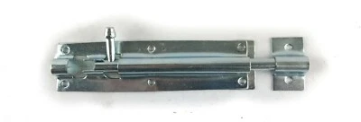 Tower Bolt Garden Gate Slide Shed Door Barrel Lock Catch Zinc 150mm 6" - Image 1 of 4