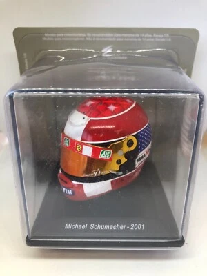 MICHAEL SCHUMACHER 2001 FERRARI FORMULA 1 MINI HELMET (SCALE 1:5) BRAND NEW - Image 1 of 4
