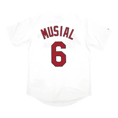 Camiseta deportiva blanca Stan Musial Majestic St. Louis Cardinals Home para hombre (S-3XL) Foto 1 de 3