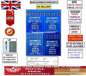PFX134LR,134KKLR S=120/19TO160/23 LEATHER INDUSTRIAL SEWING MACHINE NEEDLE - Picture 1 of 6