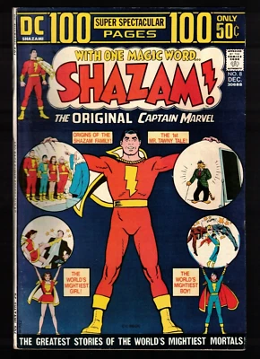 SHAZAM!  #8    100 pg Giant rep 1st Black Adam, Mary Marvel, Tawny  Fine 1973 DC - Image 1 of 4