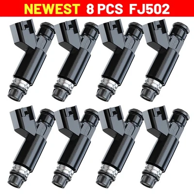 Inyectores de combustible negros 8 piezas FJ502 para GMC Yukon XL 1500 5,3 L V8 2002-2006 Foto 1 de 4
