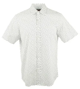 Michael Kors Men's Trim Stretch Button Front Short Sleeve Shirt-M-XL - Picture 1 of 3