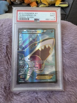 Pokémon TCG Sharpedo EX Full Art Holo Card 152/160 XY-Primal Clash PSA 9 - Image 1 of 2