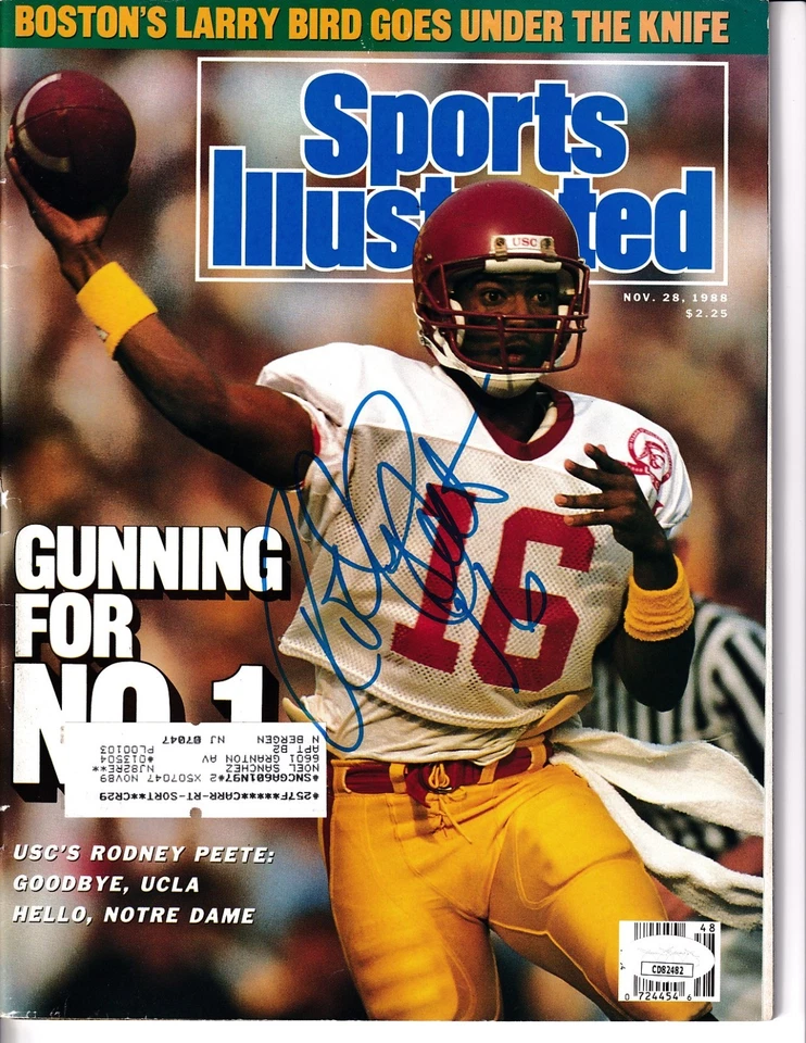 Rodney Peete autograph autographed signed USC 1988 Sports Illustrated SI JSA COA - Image 1 of 1