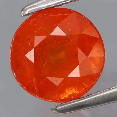1.88Ct.Best Color! Natural Fire Mandarin Orange Spessartite Garnet Round 6.5mm. - Image 1 of 4