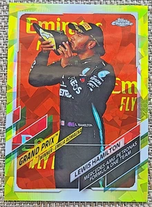 2021 Topps Chrome Fromula 1 #150 Lewis Hamilton Sapphire Chartreuse /199 - Picture 1 of 2