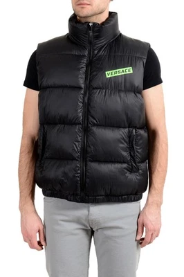 Versace Men's Black Logo Full Zip Sleeveless Parka Vest sz S M L XL 2XL - Image 1 of 4