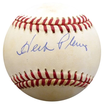 Herb Plews Signed AL Baseball Red Sox, Senators Beckett #F29660 - Image 1 of 4