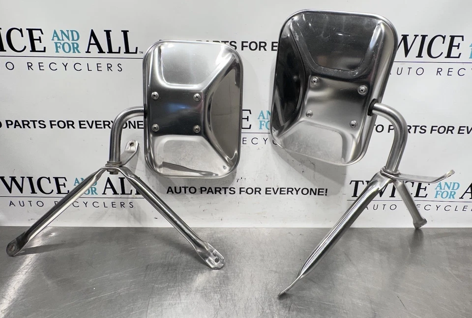 1972-1976 Dodge D100 D200 OEM Side View Mirror Set LEFT RIGHT ONE BROKEN - Image 1 of 4