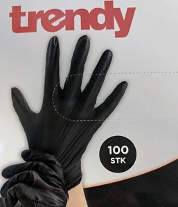 100 Einweghandschuhe Einmalhandschuhe TPE Schwarz S M L XL Puderfrei Latexfrei - Bild 1 von 7