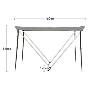 Foldable Boat Top Cover Canopy Cover for Inflatable Boats Durable Boat Tent - Picture 1 of 9