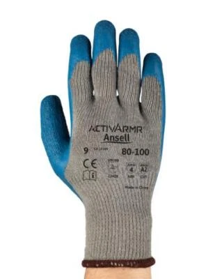 Ansell 80-100 Size 8 Powerflex Suregrip Work Glove, Cut Level 2, Abrasion Level