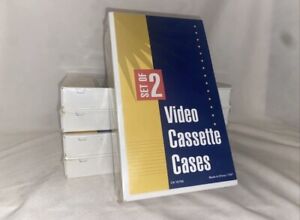 Lot of 10 White VHS Tape Storage Cases Empty