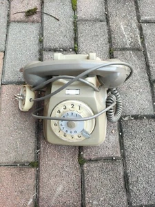 Telefono Fisso Vintage SIP Disco Rotella Anni '70 '80 '90 Grigio Retrò - Foto 1 di 1