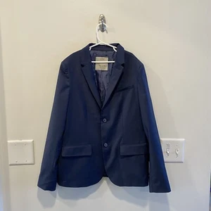 Zara navy blue wool blazer in boys 13-14 two button notch lapel - Picture 1 of 6