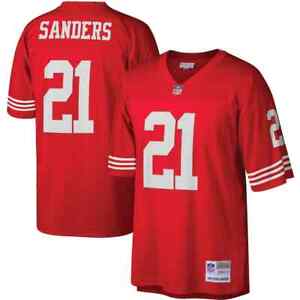 Men's Mitchell & Ness Deion Sanders Red San Francisco 49ers 1994 Retired Jersey