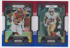 Chase Young / Tashaun Gipson 2023 PANINI PRIZM RED WHITE & BLUE PRIZM LOT 49ers - Picture 1 of 2