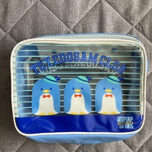 Tuxedo Sam Clear Plastic Make Up Bag Vintage Sanrio 80s Made In Japan - Picture 1 of 13