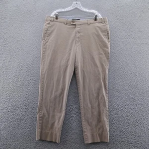 Hiltl Mens Straight Leg Chino Pants 38x27* Brown Mid Rise Flat Front Flex - Picture 1 of 19