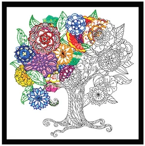 Proyecto de bordado ~ Árbol floral bordado zen Design Works #DW4400 - Imagen 1 de 3