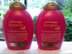 2 botellas - Acondicionador de aceite de queratina anti-rotura OGX 13 0Z. *COMPRA 2 y AHORRA MUCHO* - Imagen 1 de 2