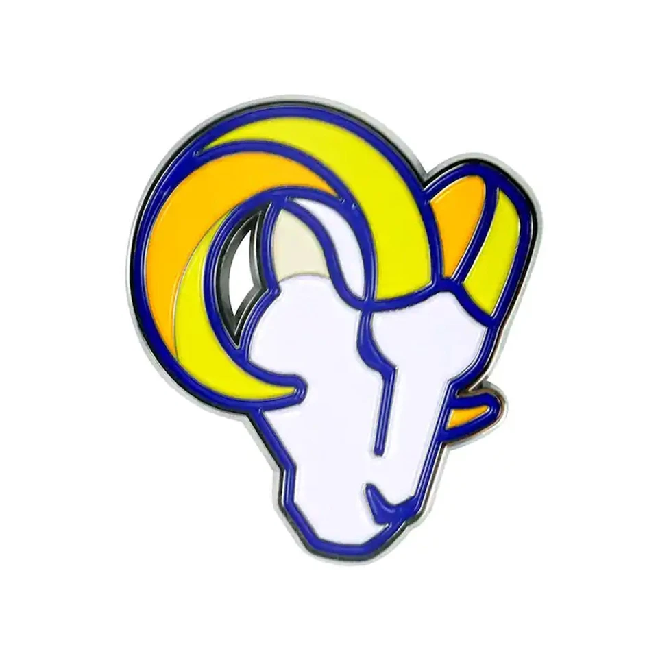 NEW 3-D Metal Rams Color Emblem 3.5" x 3" - Image 1 of 1