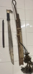 Espada Cazador de Cabezas Mandau Dayak Borneo Etnográfica Tribal Pacifc Oceanic - Imagen 1 de 9