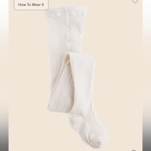 J Crew Girls Ribbed Tights Medium Large Ivory - Picture 1 of 5