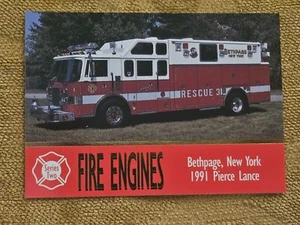 1993 Fire Engines Series 2 #142 Bethpage, New York 1991 Pierce Lance - Picture 1 of 6