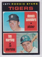 Saunders Marting 1971 Topps #423 Tigers Rookies EX {0302