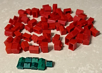 Lote de 76 HOTELES Y CASAS de repuesto vintage MONOPOLY Foto 1 de 2