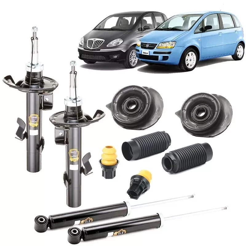 KIT 4 AMMORTIZZATORI COMPLETO SUPPORTI TAMPONI PARAPOLVERE FIAT IDEA LANCIA MUSA - Immagine 1 di 4