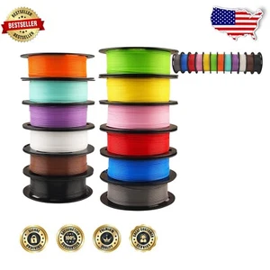 Complete 12-Pack of 1.75mm PLA Filament with 3D Printer Stick Tool Included - Picture 1 of 3