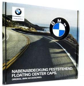 Floating Genuine BMW Series 6 Level Alloy Wheel Centre Caps 68mm Set of 4 - Picture 1 of 3