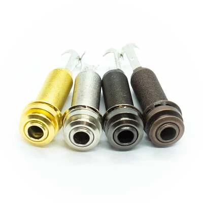 WM GUITARS Barrel Jack Buchse für Akustikgitarre Endpin mit Gurtmutter (verschiedene Ausführungen)