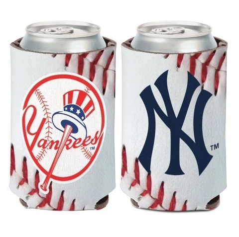 NEW YORK YANKEES "BALL DESIGN" 2 SIDED CAN COOLER/KOOZIE NEW AND LICENSED Cover
