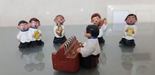 LOTE 6 FIGURAS TERRACOTA ESCOLANETS DE MONTSERRAT 5cm