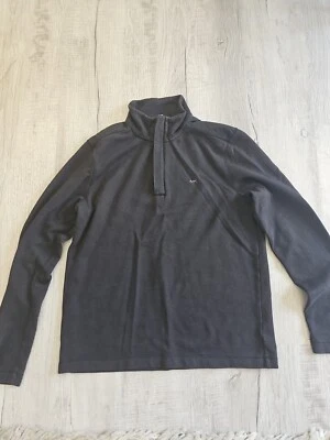 Suéter Pullover Michael Kors Para Hombres Negro Mezcla Algodón Tejido 1/4 Cremallera Talla M Foto 1 de 4