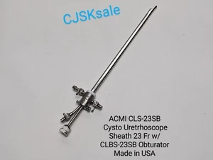 GYRUS ACMI CLS-23SB Cysto Uretrhoscope Sheath 23 Fr w/CLB8-23SB Obturator (USED) - Picture 1 of 15