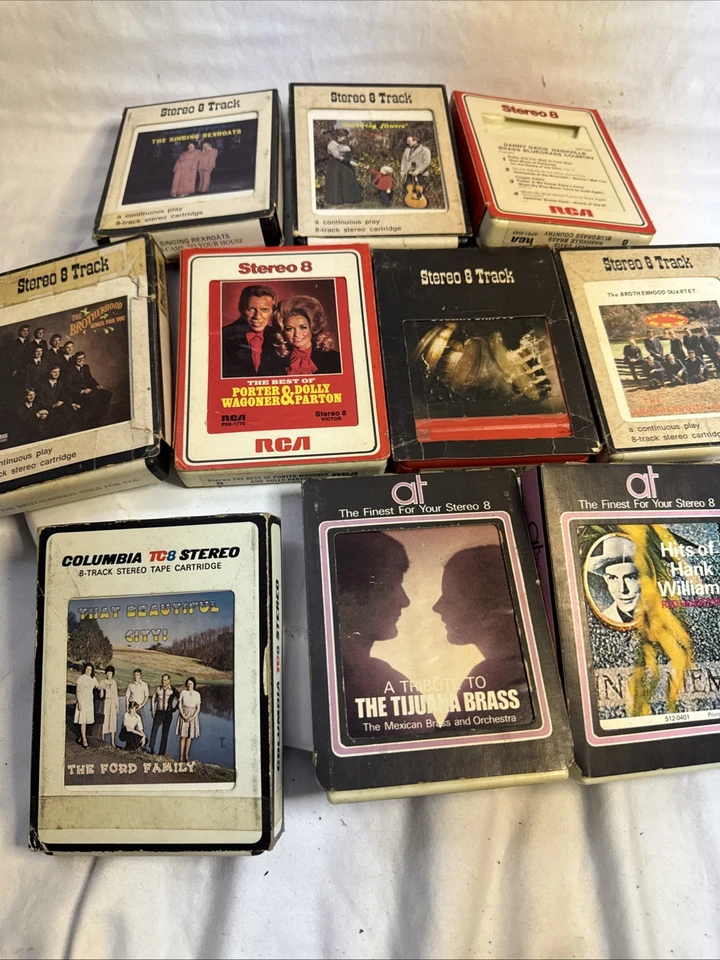 8 Track Tape Untested Lot Of 10 ALL UNTESTED Sold As Is Foto 1 de 4