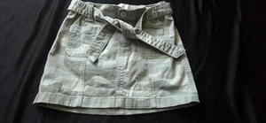 Abercrombie Kids Girl Cargo utility Camo Army Tie Belt Skort Skirt 11/12 - Picture 1 of 6