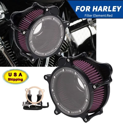 Filtro de admisión rojo purificador de aire US Clarity para Harley Road Street Glide 2008-2016 Foto 1 de 4