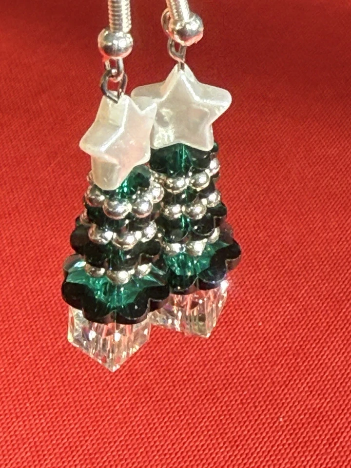 Pendientes de árbol de Navidad de cristal de Swarovski Foto 1 de 4