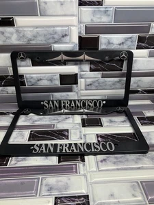Mercedes Benz San Francisco Dealer Black License Plate Frame - Picture 1 of 2