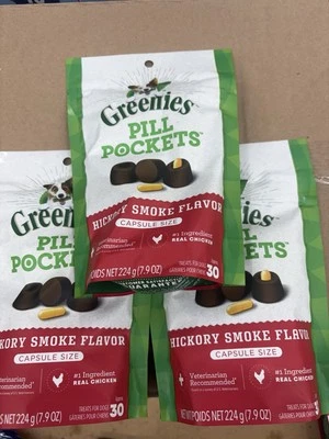 Bolsillos para pastillas GREENIES - Pack de 3 x 30 golosinas HUMO DE NOGAL Foto 1 de 2