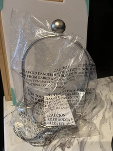 The Pampered Chef Appetizer Plate Stand Caddy Silver 10” Tall 2072 New Open Box - Picture 1 of 5