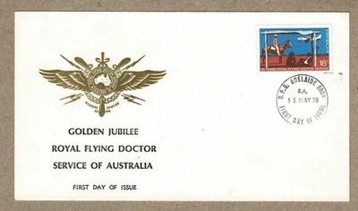 Australia 1978 BERGEN Royal Fying Doctors Jubilee RFDS FDC Cover Unsealed - image 1 of 2