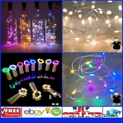 LED Red Blue Green Purple White Multicoloured Fairy Lights 2 Metres Batteries In - Image 1 of 2